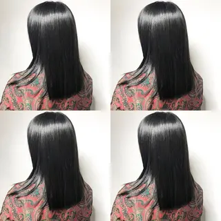 セミロング カラー ヘアアレンジ TAKUMAブリーチ /切りっぱなし🪽のヘアスタイル