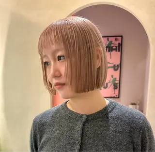 カラー ハイトーンベージュ カラー/さら🎀のヘアスタイル
