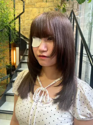 ミディアム デザインカラー/ eye/栞のヘアスタイル