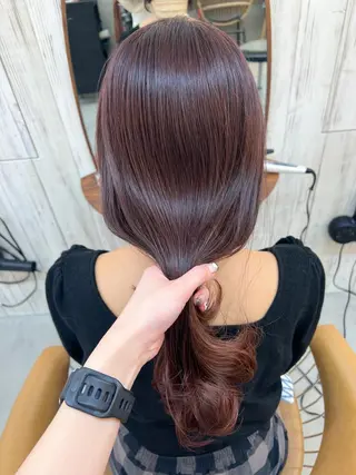 セミロング 🌷レイヤー縮毛/ 艶カラー/ami🌷のヘアスタイル