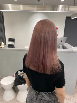 セミロング ♡似合わせハイトーン ♡maiのヘアスタイル
