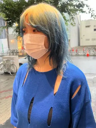 カラー joh/メンズ/ ブリーチ/矢場町のヘアスタイル