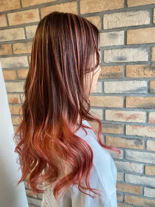 ロング カラー ヘアアレンジ 烏山 達也のヘアスタイル