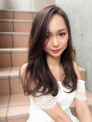 ロング カラー パーマ ヘアアレンジ HEADS ex市川 ママ美容師ARISAのヘアスタイル