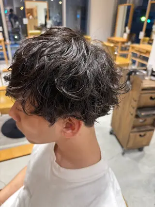 パーマ メンズ 鈴木弥月/大人ボブ× 透明感カラーのヘアスタイル