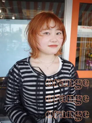 ミディアム カラー 安藤 結花のヘアスタイル