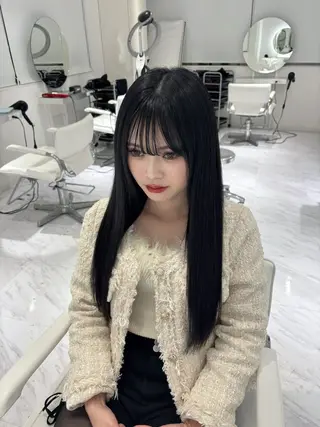 ロング エクステ/ハイトーン レイヤーHIROのヘアスタイル