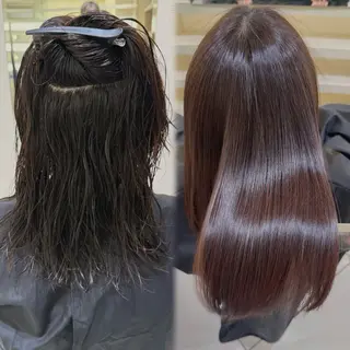 ミディアム メンズ縮毛矯正 ブリーチカラー/まやのヘアスタイル