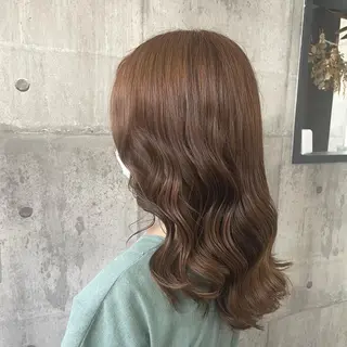 セミロング カラー Hair Labo ASH  あみん♡のヘアスタイル