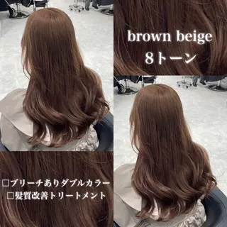 カラー 🤍ブリーチなし ブラウンhimi🤍のヘアスタイル