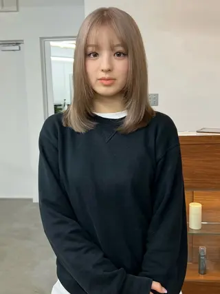 ミディアム いざわりお /梅田/ブリーチのヘアスタイル