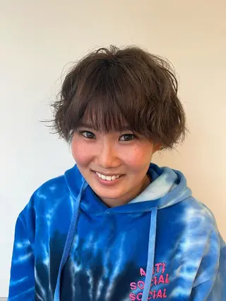 ショート パーマ SIKI yuuna レイヤーカット🪽のヘアスタイル