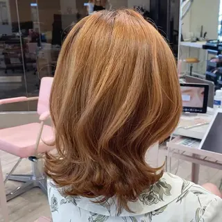 ミディアム 顔まわりカット🌟 くびれヘア/寺門遥輝のヘアスタイル