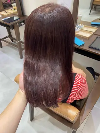 セミロング カラー パーマ ヘアアレンジ re naのヘアスタイル
