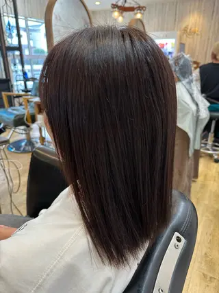 ミディアム カラー 艶髪/髪質改善 /透明感カラー/鴻巣のヘアスタイル