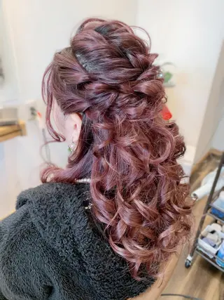 ロング ヘアアレンジ 石川 奈緒子のヘアスタイル