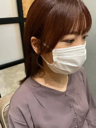 セミロング カラー パーマ ヘアアレンジ メンズ キッズ ネイル マツエク・マツパ アイブロウ 久木原 ゆりのヘアスタイル