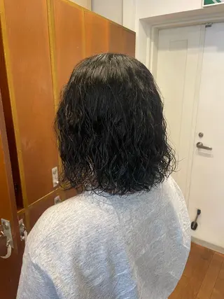 ミディアム パーマ RinoShores nagisaのヘアスタイル