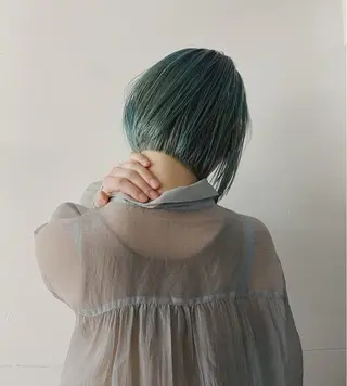 ショート 毛流れセンターパート Sakiのヘアスタイル