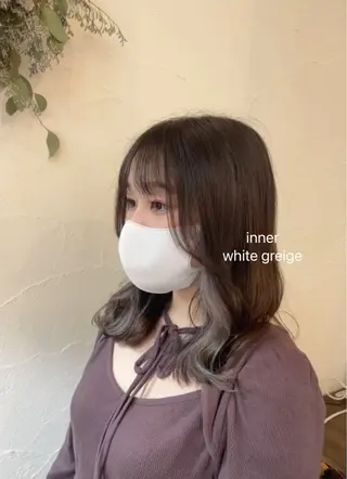 ミディアム カラー ヘアアレンジ 加藤あいり／大人 可愛いモテカラー♡のヘアスタイル