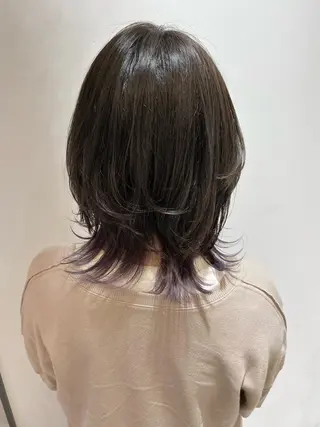 ミディアム カラー 🐺ウルフ/レイヤー 似合わせ‎🤍沙羅のヘアスタイル