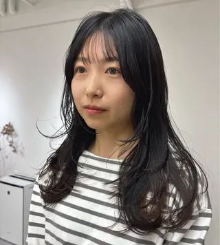 ロング ボブ/ベージュ /MIYUのヘアスタイル