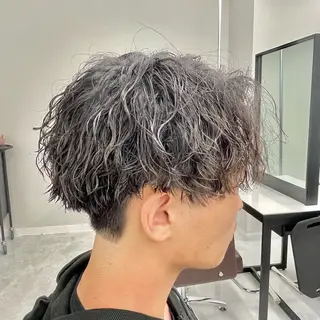 ミディアム パーマ メンズ メンズカット特化✂︎ SHINGO 本厚木のヘアスタイル