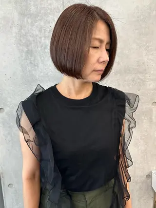 ミディアム ボブ/ゆるふわ ボブパーマ/とういのヘアスタイル