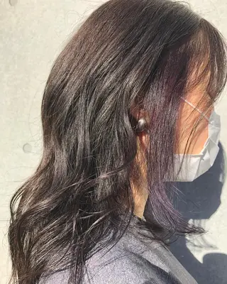 ミディアム カラー くまがい みゆ【edge.】のヘアスタイル