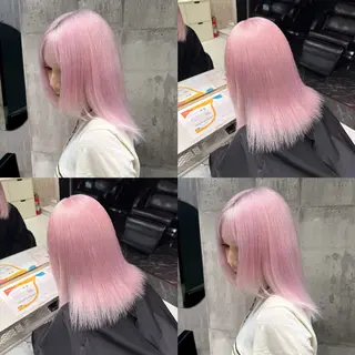 セミロング カラー ヘアアレンジ 【🥀履歴修正🥀】 ハイトーン職人/拓真のヘアスタイル