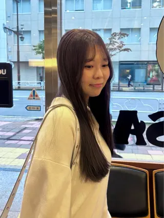 ロング カラー SASAnagano 堀内未梨のヘアスタイル