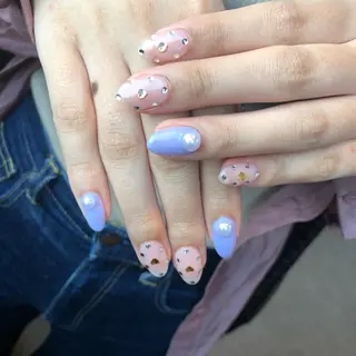 ロング カラー ヘアアレンジ キッズ ネイル マツエク・マツパ 福田 加奈のネイルデザイン