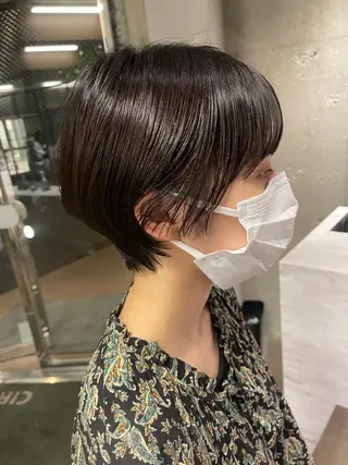 ショート レイヤー特化/小顔顔 周り/セノ/表参道のヘアスタイル