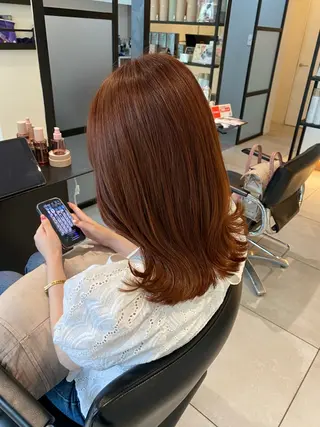 セミロング 梅田美容室 SPADICユヅキ♠のヘアスタイル
