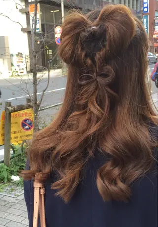 セミロング ヘアアレンジ タジマ ヤスヒサのヘアスタイル