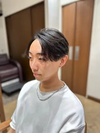 ショート メンズ メンズ特化/フェザー パーマ 和哉のヘアスタイル