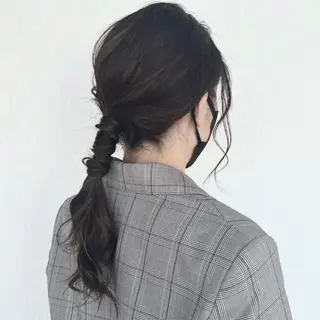 ロング ヘアアレンジ 顔周りカット/透明感 カラー🤍大塚蛍のヘアスタイル