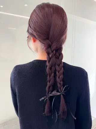 セミロング カラー パーマ ヘアアレンジ 💖美髪矯正💖 辻未侑のヘアスタイル