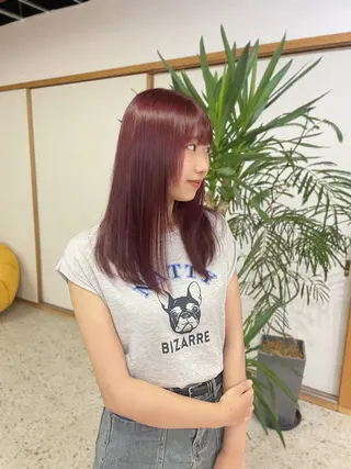 セミロング ))カラー特化(( 渡邉 怜のヘアスタイル