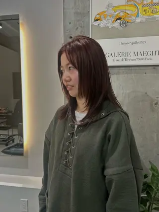 セミロング カラー 鈴木 よつはのヘアスタイル