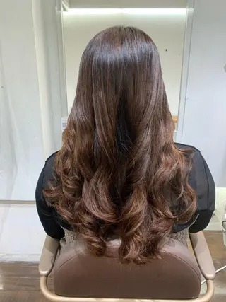 ロング カラー パーマ デジタルパーマ🫧 韓国風ヘア🫧サクラのヘアスタイル
