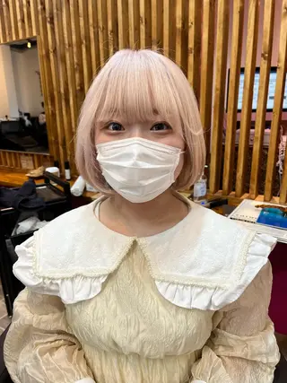 ショート カラー ヘアカラー&縮毛矯正 STAR☆RIVERのヘアスタイル