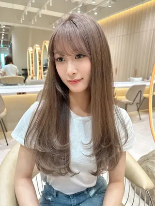 セミロング カラー 縮毛矯正✨🫧 レイヤー川村利幸のヘアスタイル