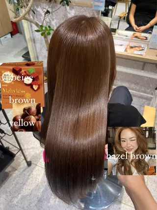 ロング カラー 髪質改善&艶カラー/ ほんだあみ (♡)のヘアスタイル