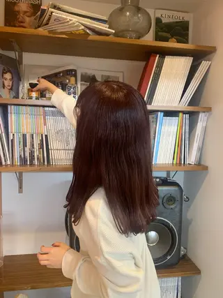 セミロング カラー kana shimizuのヘアスタイル