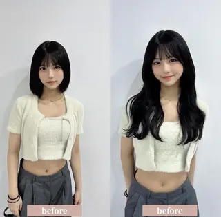 ミディアム カラーとエクステ 🌟エクステのヘアスタイル