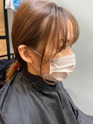 ミディアム カラー パーマ ヘアアレンジ メンズ キッズ ネイル マツエク・マツパ アイブロウ 久木原 ゆりのヘアスタイル