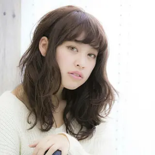 ミディアム セミロング ロング カラー パーマ ショート Memoriese 表参道のヘアスタイル