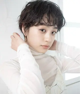 ショート パーマ 冬爪 ゆかのヘアスタイル