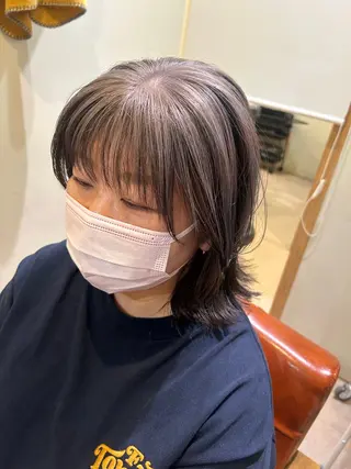 セミロング カラー 久木原 ゆりのヘアスタイル